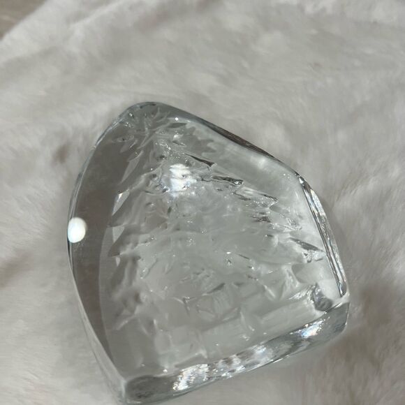 Vintage Cristal D’Arques Christmas Tree Paperweight with original box NWOT - Picture 4 of 4